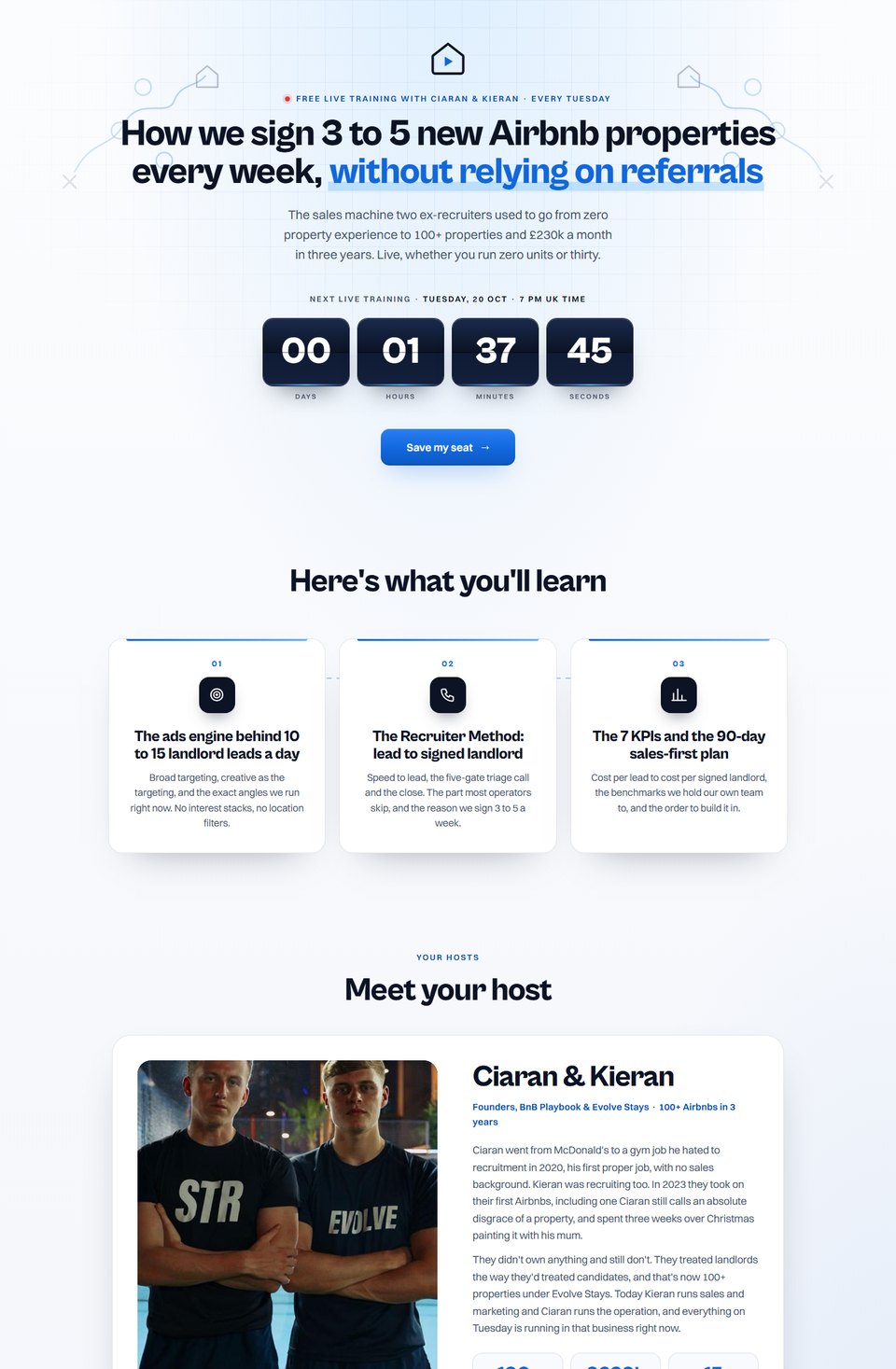 Registration page preview