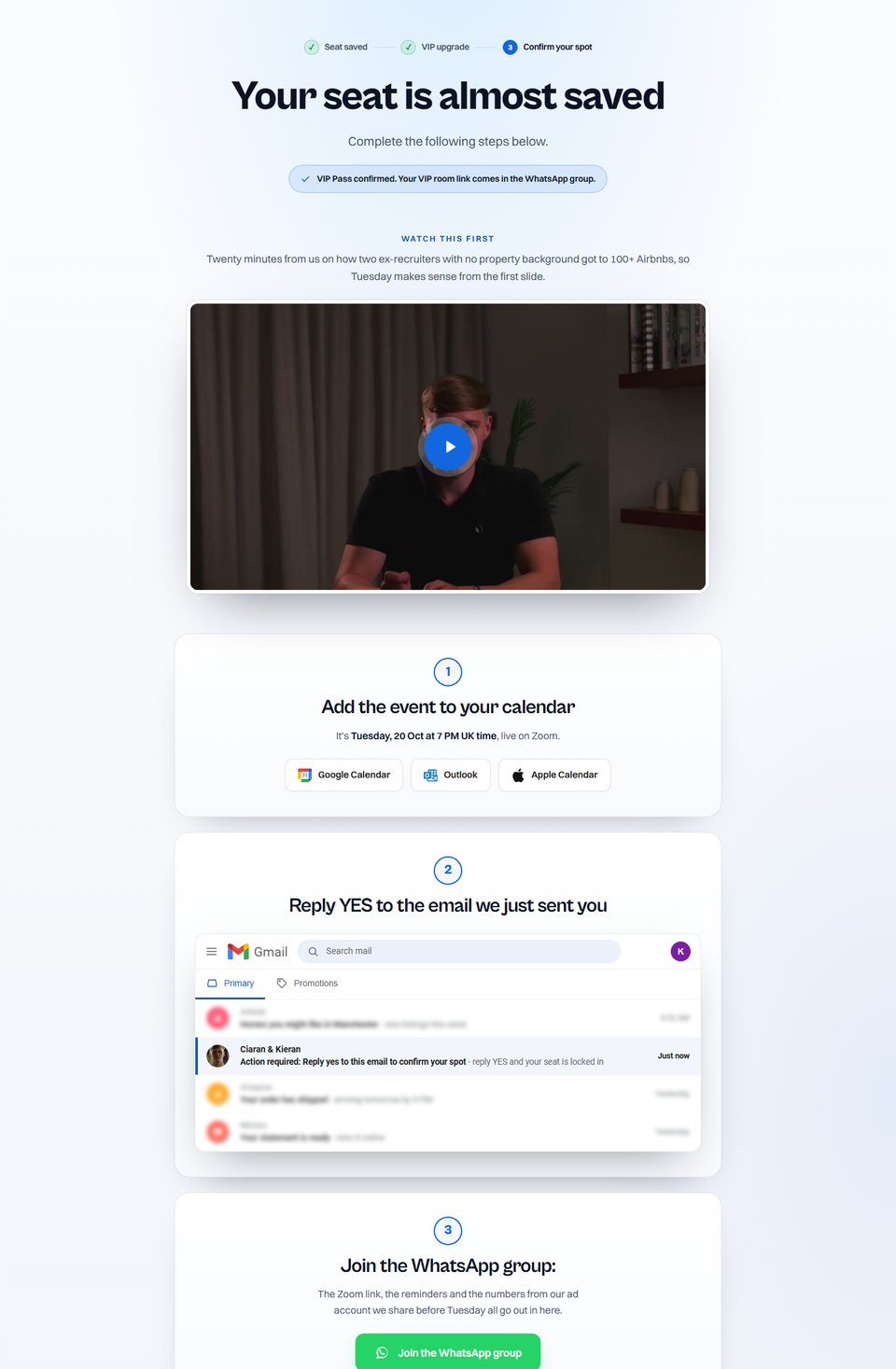 Thank-you page preview