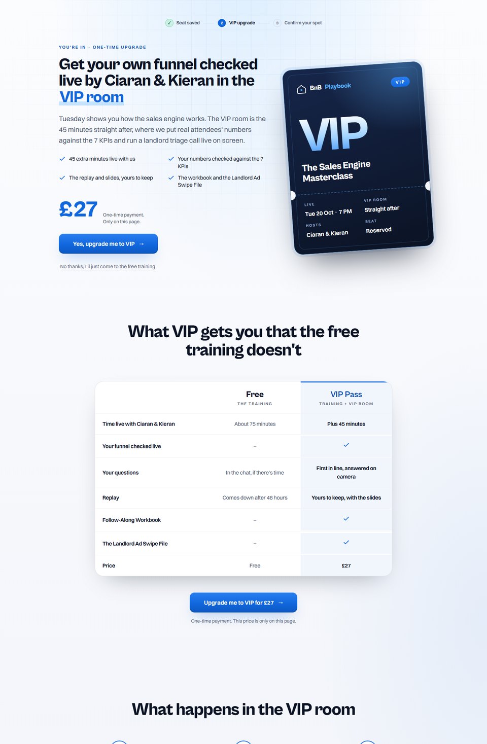 VIP upgrade page preview